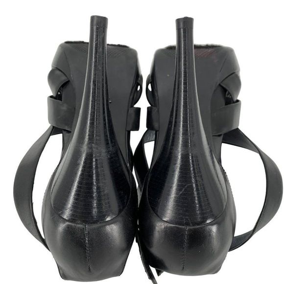 Women Kenneth Cole Ultra High Strappy Heels Leather Platform Hottie Sz 8.5 3761 - Picture 9 of 11